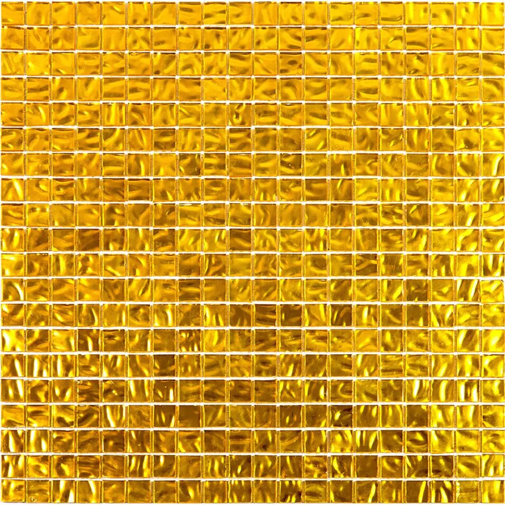 Gold 12x12 Uniform Square Glossy Glass Mosaic Tile (20 pack, 18.69 sq ft/case) by Apollo Tile