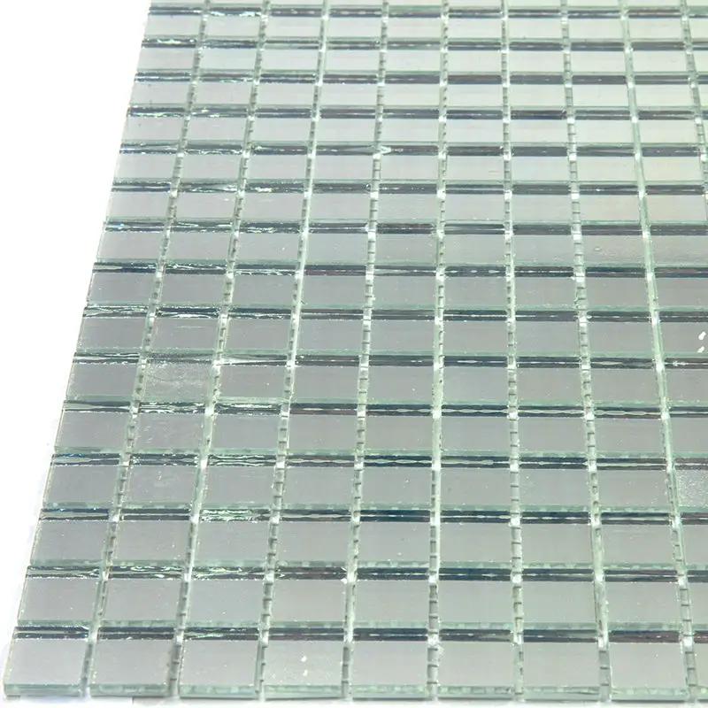 Silver 12x12 Glossy Uniform Square Glass Mosaic Tile (20 pack, 18.69 sq ft/case) by Apollo Tile