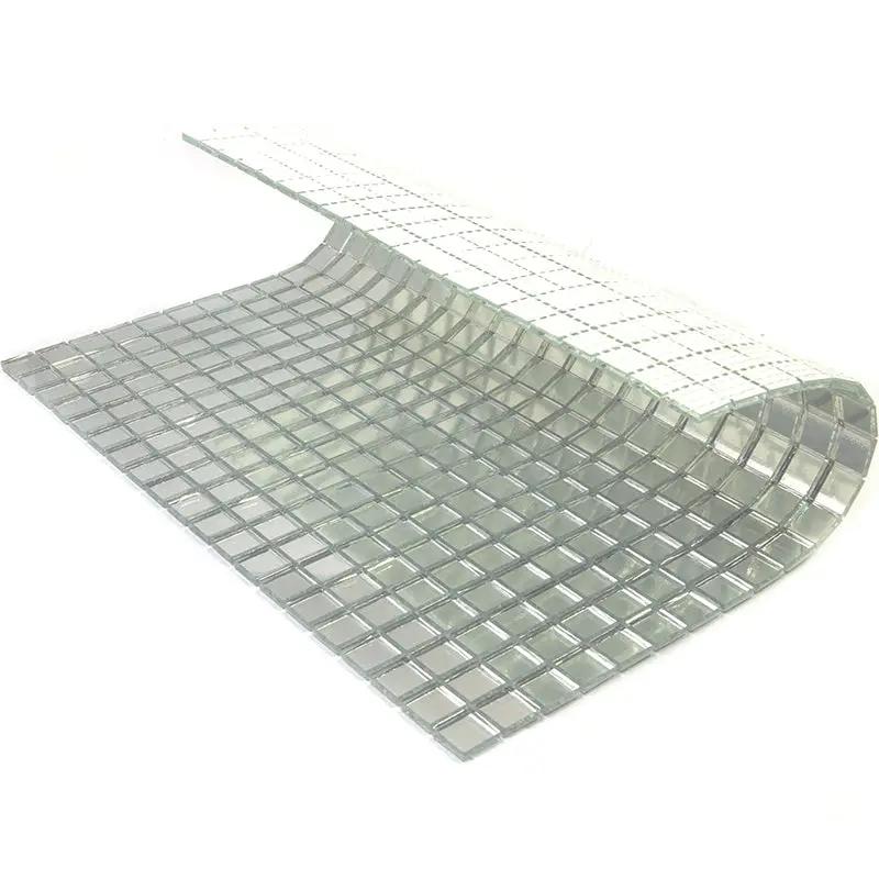 Silver 12x12 Glossy Uniform Square Glass Mosaic Tile (20 pack, 18.69 sq ft/case) by Apollo Tile