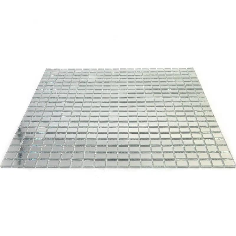 Silver 12x12 Glossy Uniform Square Glass Mosaic Tile (20 pack, 18.69 sq ft/case) by Apollo Tile