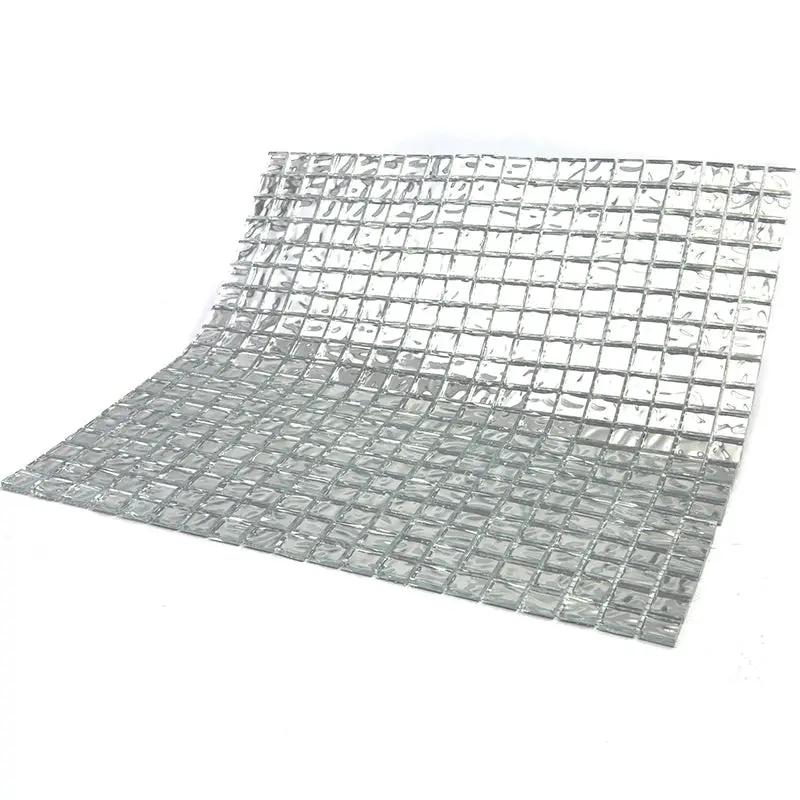 Cloud Silver 12x12 Glossy Uniform Square Glass Mosaic Tile (20 pack, 18.69 sq ft/case) by Apollo Tile