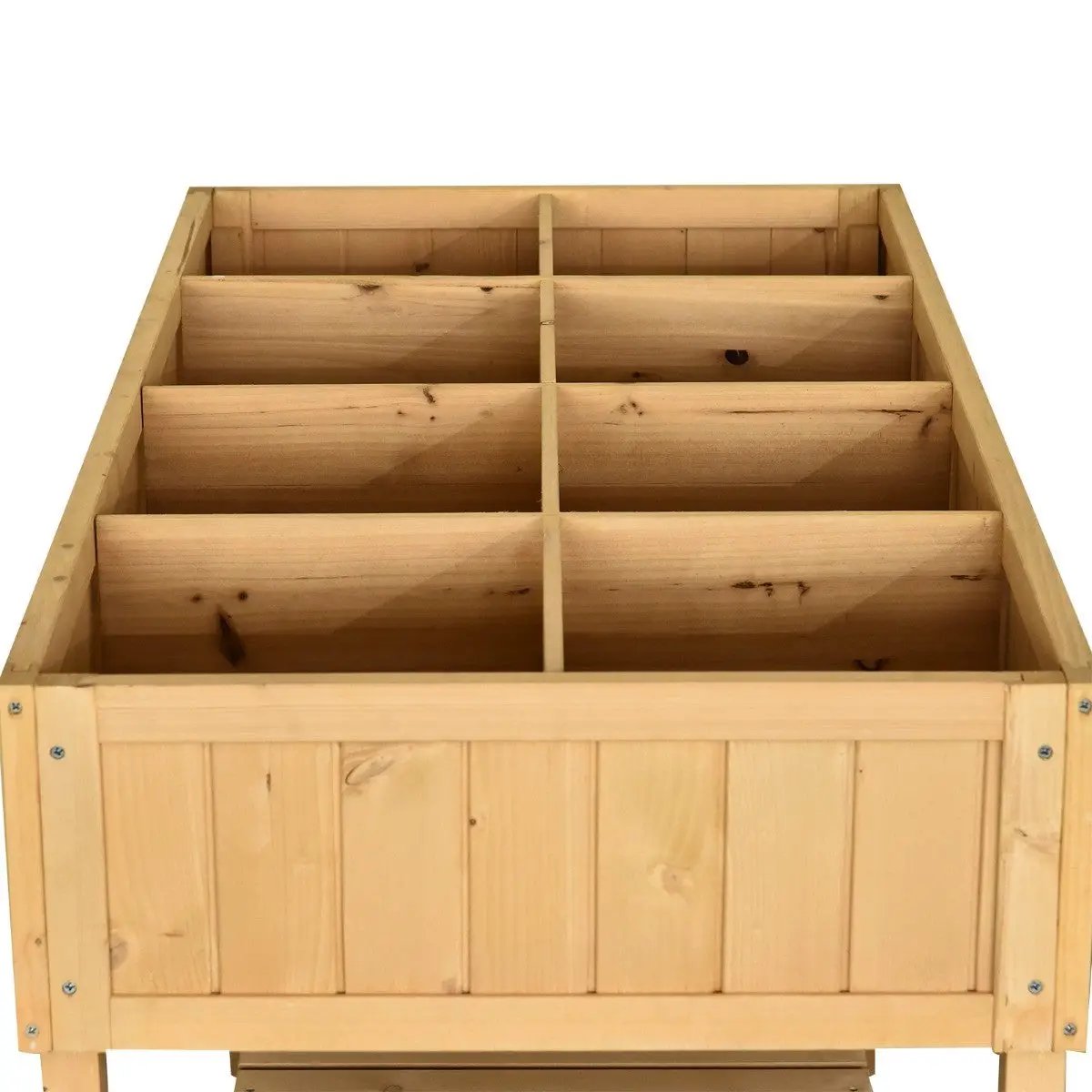 FarmHome 8 Grid Fir Wooden Raised Garden Planter Box by HomePacific