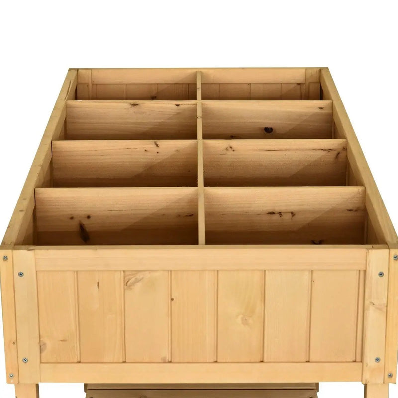 FarmHome 8 Grid Fir Wooden Raised Garden Planter Box by HomePacific