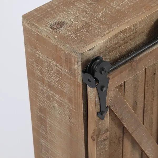 Farmhouse Sliding Bathroom Wall Mounted Cabinet 2-Doors & Shelves by HomePacific