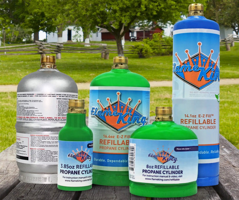 Flame King Eco Friendly 1/4 lb Refillable Mini Propane Tank Cylinder by Flame King Products