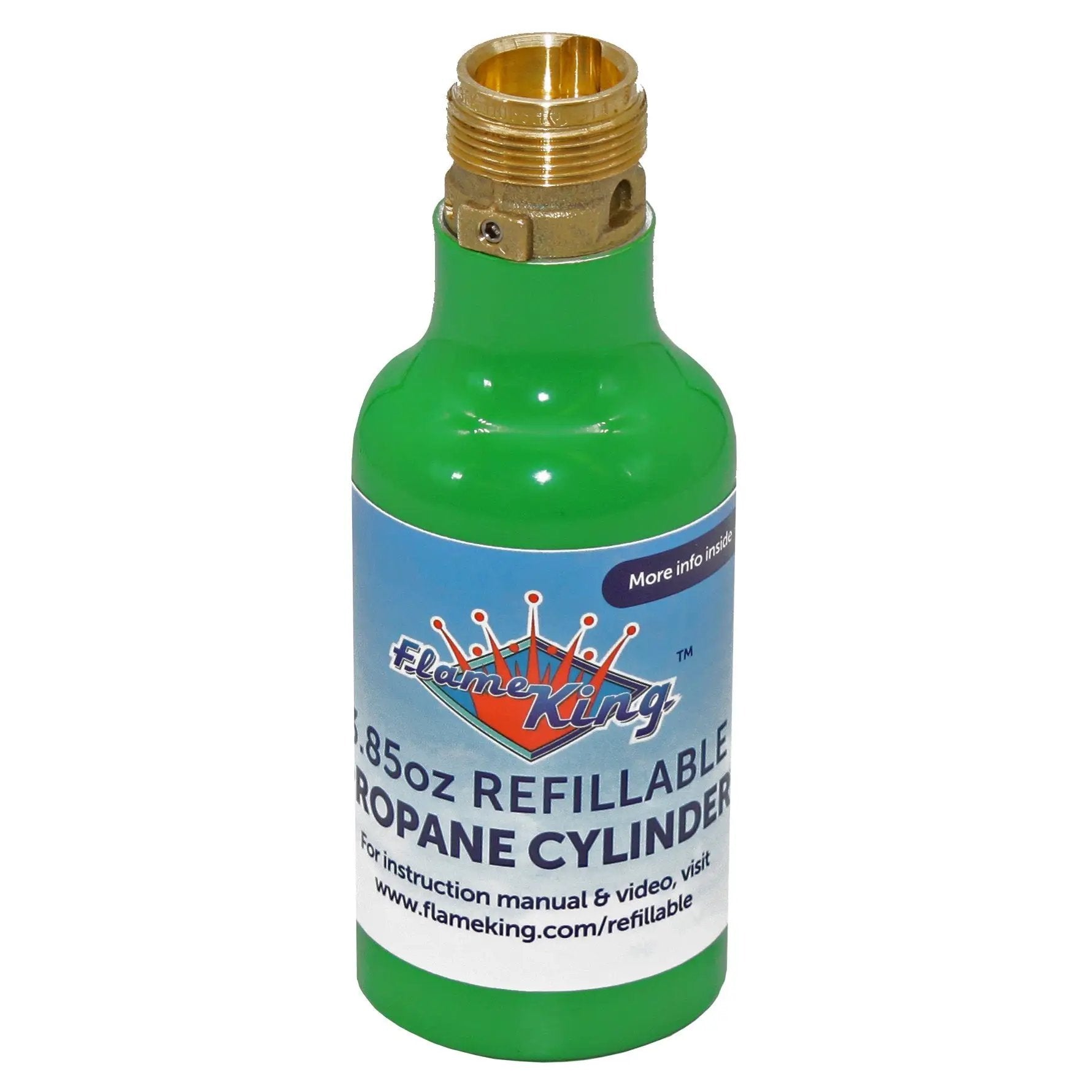 Flame King 1/4 lb Refillable Mini Propane Tank Cylinder - 2-Pack Eco Friendly Tank by Flame King Products