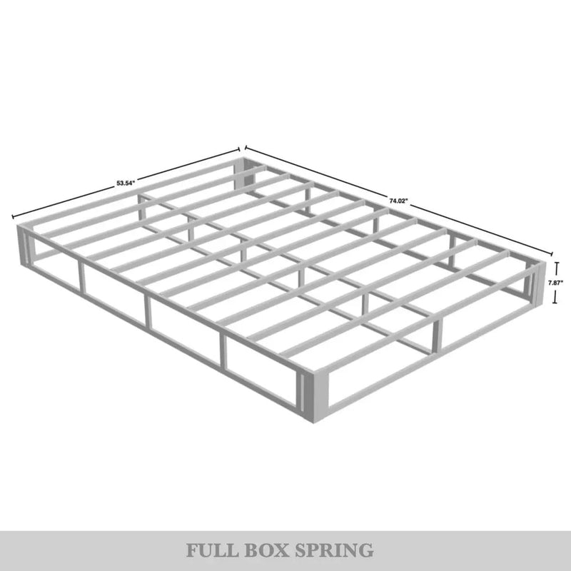 Full size 7.8-inch Metal Frame Box-Spring Foundation for Mattress with Cover by HomePacific