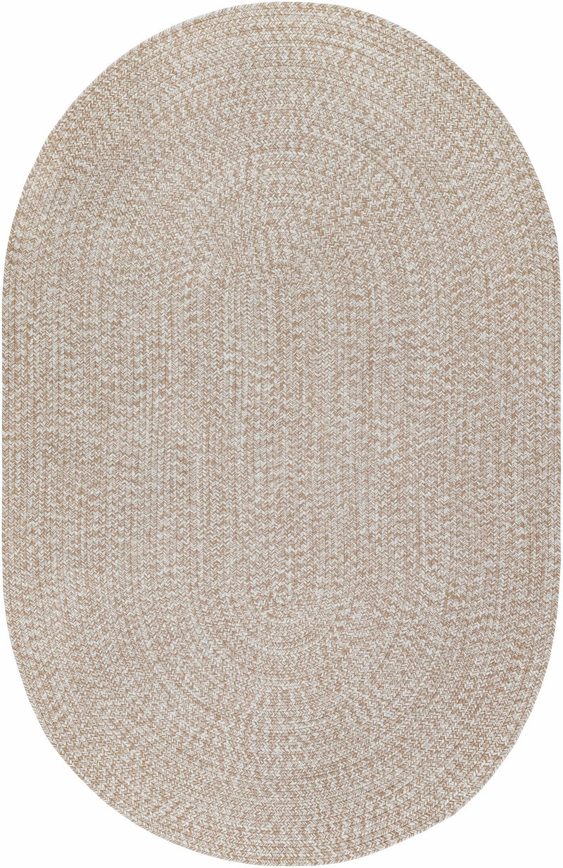 Cream Braided Faux Jute Outdoor Rug by Boutique Rugs