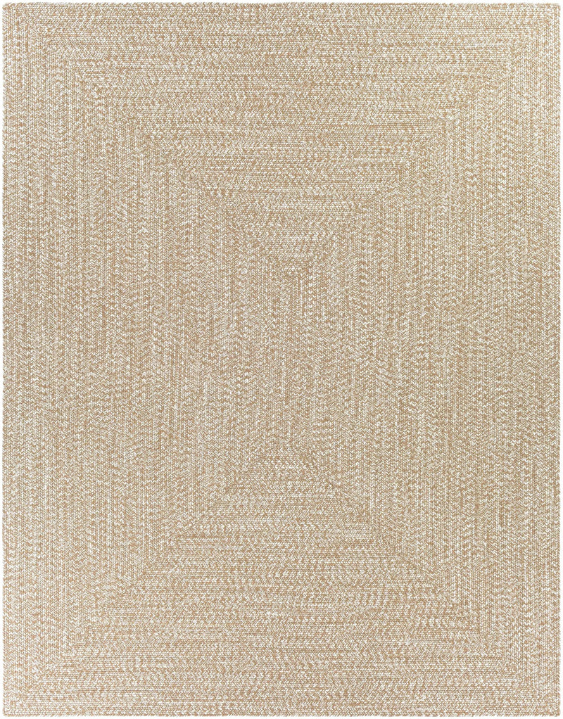 Cream Braided Faux Jute Outdoor Rug by Boutique Rugs