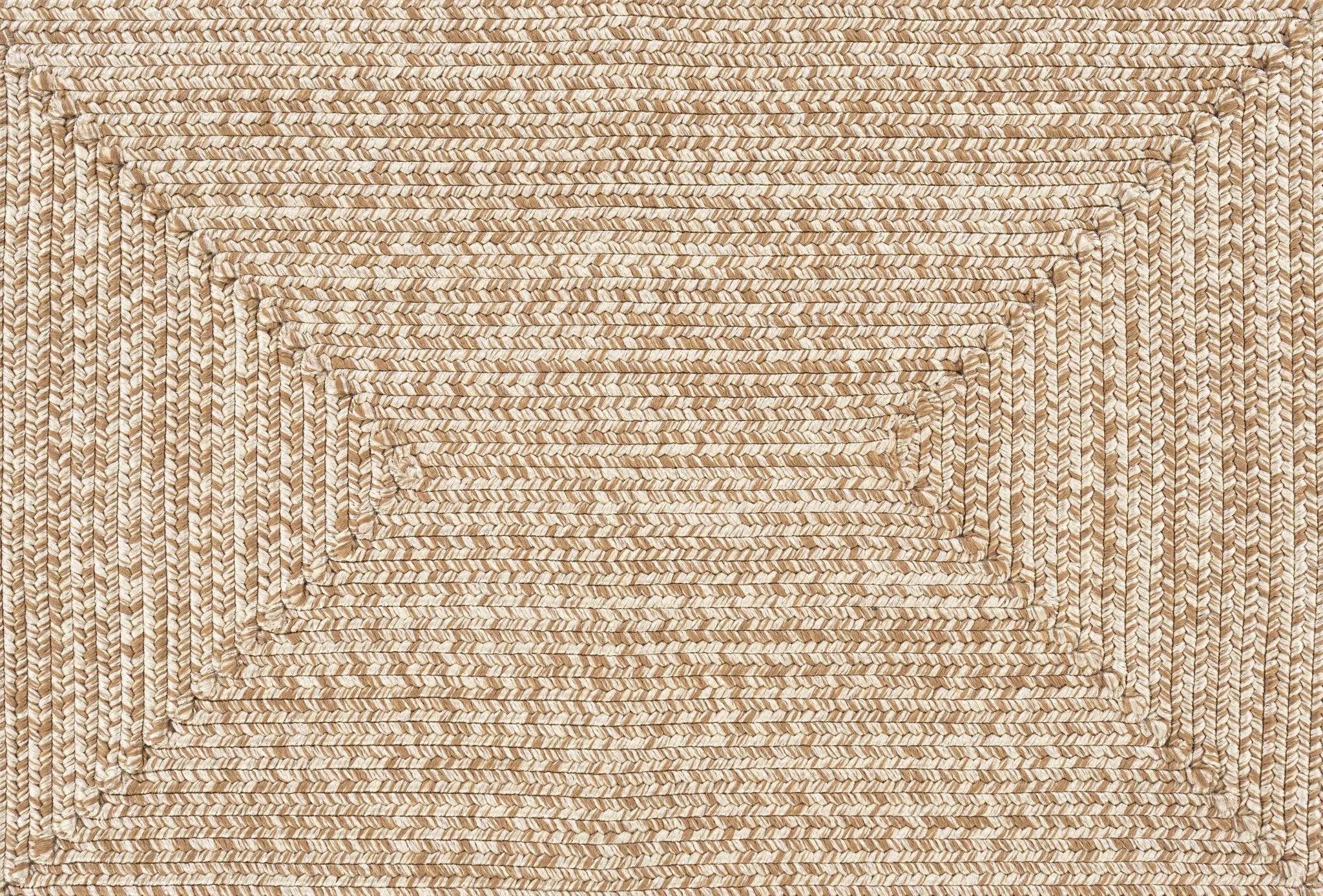 Cream Braided Faux Jute Outdoor Rug by Boutique Rugs