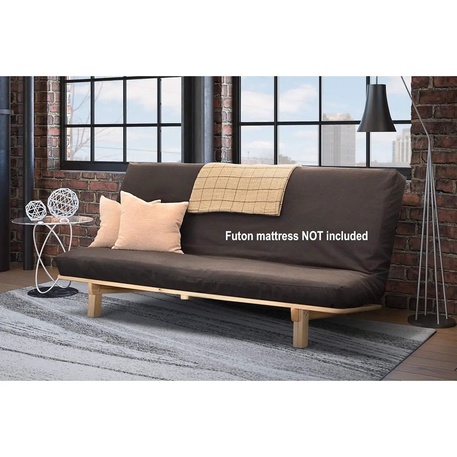 Full size Solid Wood Futon Sofa Bed Frame - Made in the USA by HomePacific