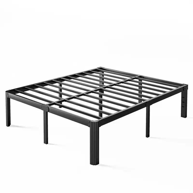 Full size Heavy Duty Metal Bed Frame Platform with Round Edge Legs by HomePacific