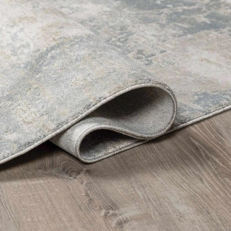 Fallin Gray Thick Luxe Abstract Striped Rug by Boutique Rugs