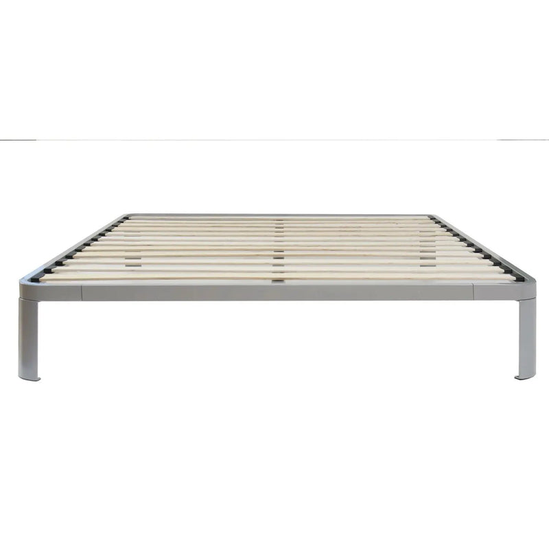 Full size Luna Metal Platform Bed Frame with Wooden Slats by HomePacific