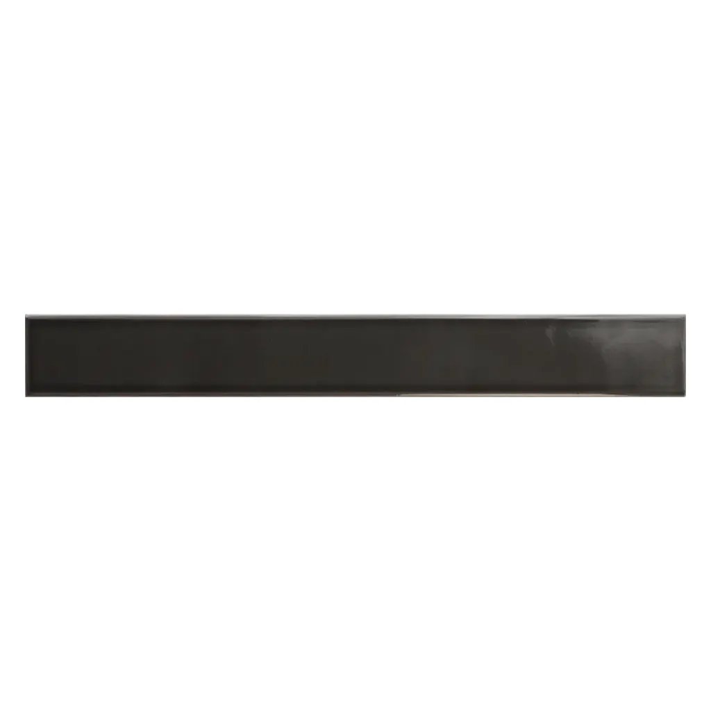 Jet Black 2x16 Glossy Ceramic Subway Tile (50 pack, 10.76 sq ft/case) by Apollo Tile
