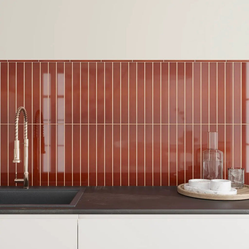 Caramel 2x16 Glossy Ceramic Subway Tile (50 pack, 10.76 sq ft/case) by Apollo Tile