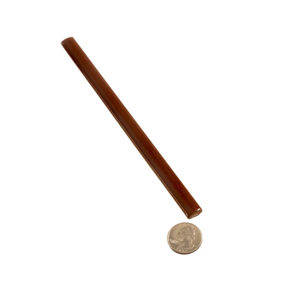 Caramel 0.5x8 Glossy Ceramic Pencil Tile Trim (10 pack, 0.27 sq ft/case) by Apollo Tile