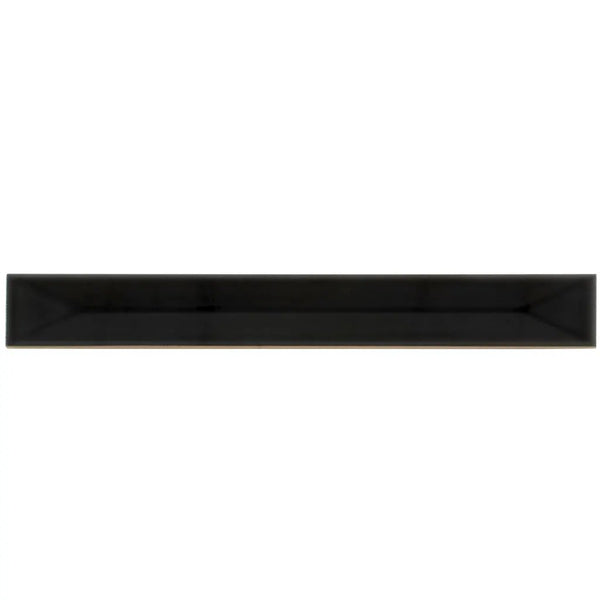Jet Black 2x16 Glossy Ceramic Deco Subway Tile (50 pack,10.76 sq ft/case), photo 2 of 8