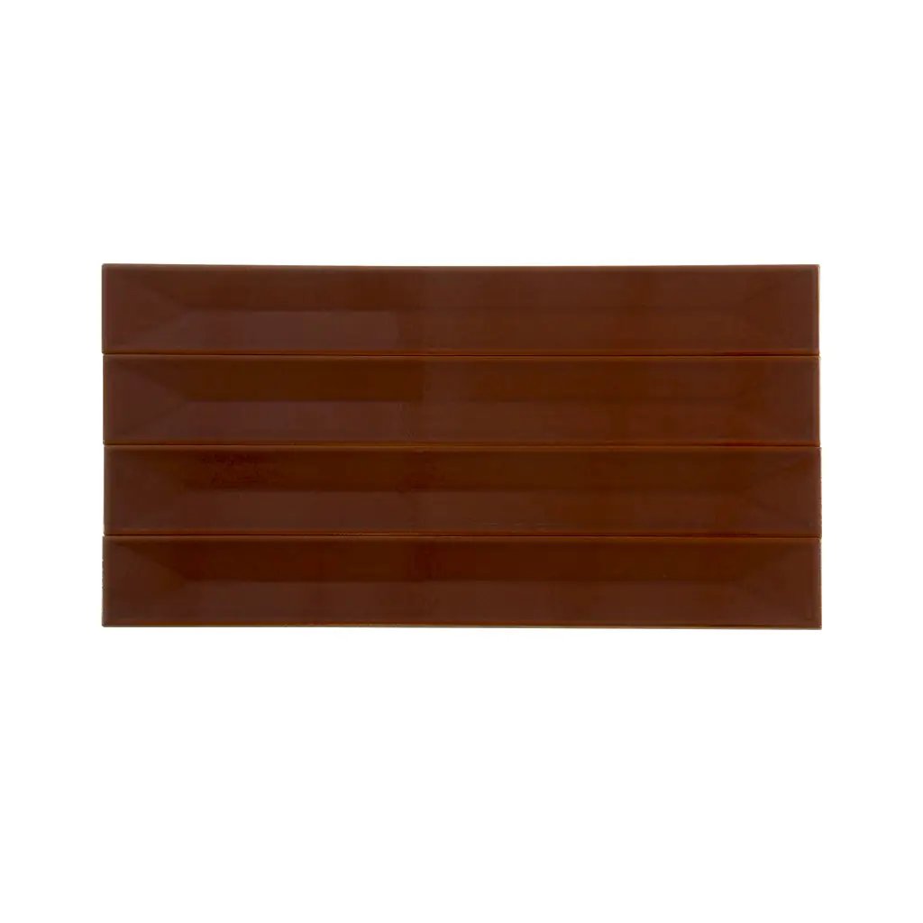 Caramel 2x16 Glossy Ceramic Deco Subway Tile (50 pack,10.76 sq ft/case) by Apollo Tile
