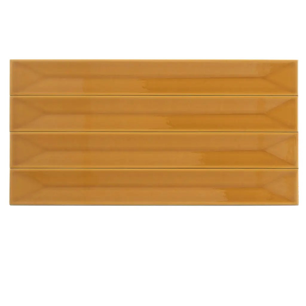 Honey 2x16 Glossy Ceramic Deco Subway Tile (50 pack,10.76 sq ft/case) by Apollo Tile