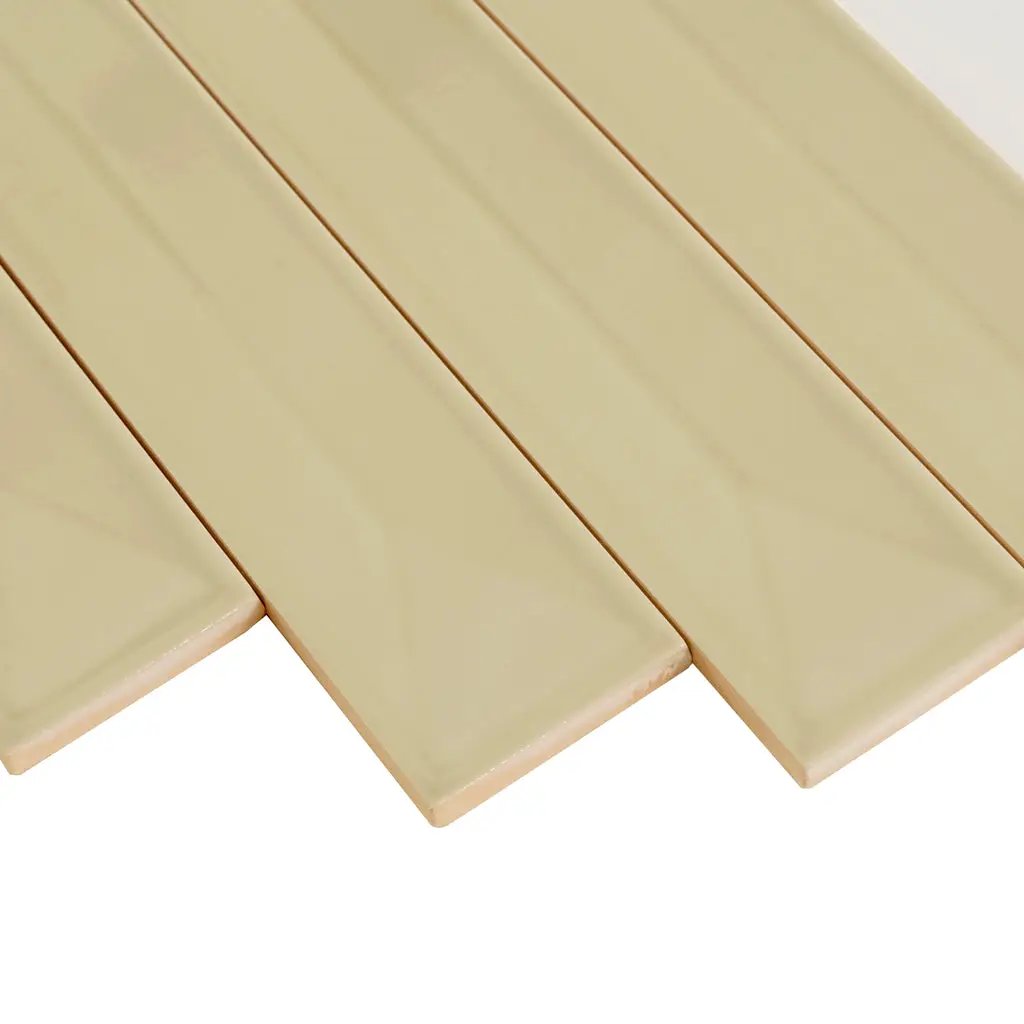 Soft Olive 2x16 Glossy Ceramic Deco Subway Tile (50 pack,10.76 sq ft/case) by Apollo Tile