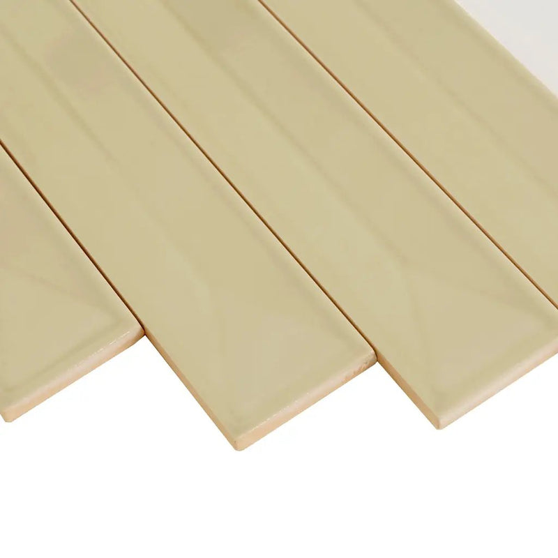 Soft Olive 2x16 Glossy Ceramic Deco Subway Tile (50 pack,10.76 sq ft/case) by Apollo Tile