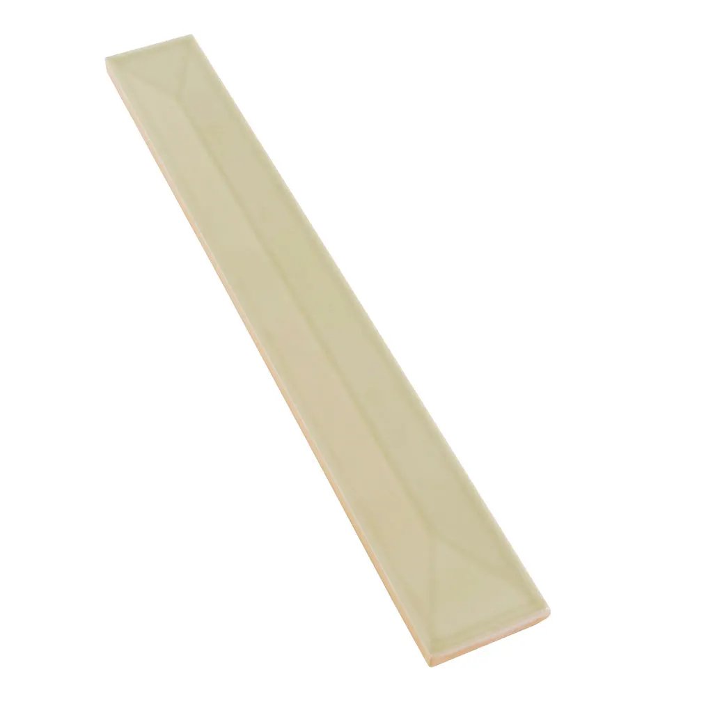 Soft Olive 2x16 Glossy Ceramic Deco Subway Tile (50 pack,10.76 sq ft/case) by Apollo Tile