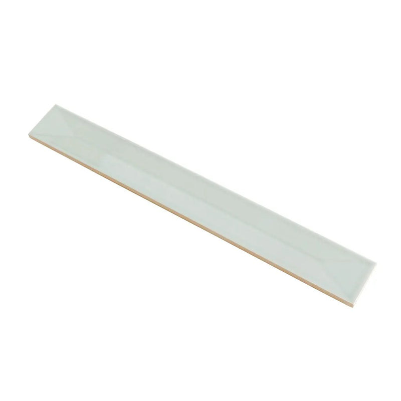 Pastel light Blue 2x16 Glossy Ceramic Deco Subway Tile (50 pack,10.76 sq ft/case) by Apollo Tile