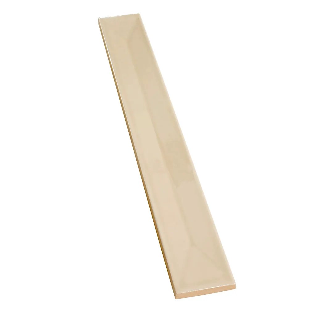 Alabaster Beige 2x16 Glossy Ceramic Deco Subway Tile (50 pack,10.76 sq ft/case) by Apollo Tile