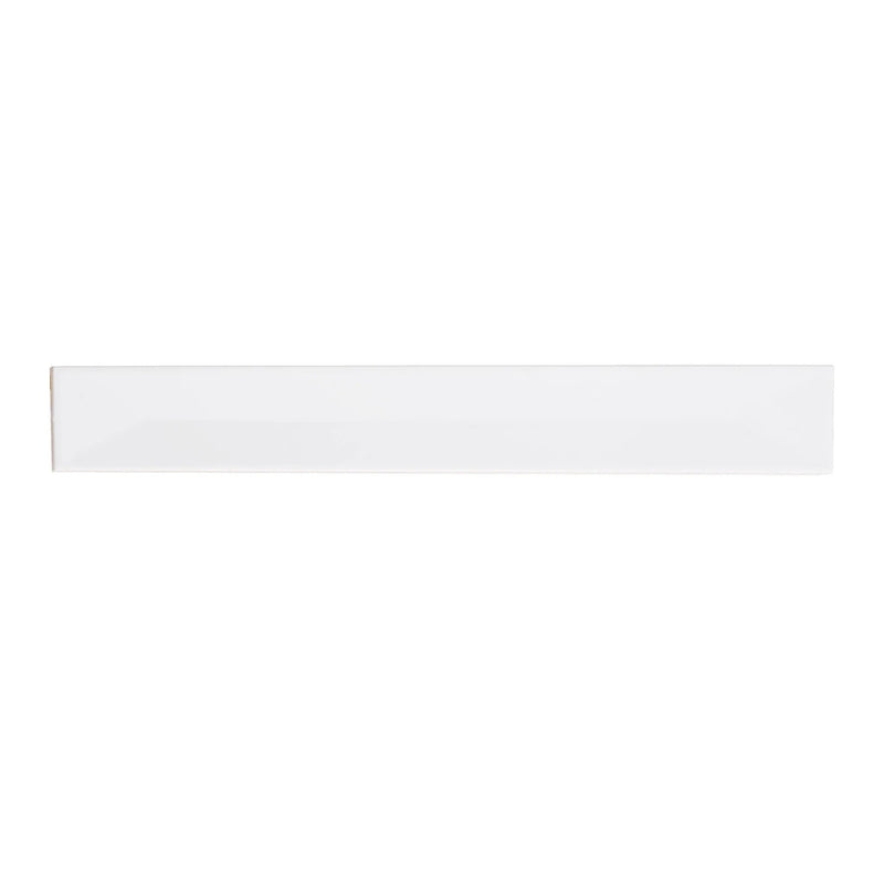 Snow White 2x16 Glossy Ceramic Deco Subway Tile (50 pack,10.76 sq ft/case) by Apollo Tile