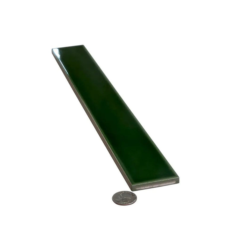 Forest Green 2x16 Glossy Ceramic Subway Tile (50 pack, 10.76 sq ft/case) by Apollo Tile