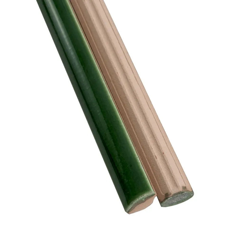 Forest Green 0.5x8 Glossy Ceramic Pencil Tile Trim (10 pack, 0.27 sq ft/case) by Apollo Tile