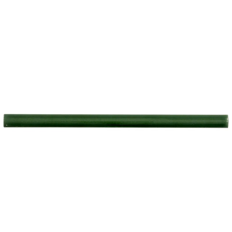Forest Green 0.5x8 Glossy Ceramic Pencil Tile Trim (10 pack, 0.27 sq ft/case) by Apollo Tile