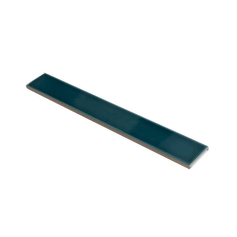 Emerald Petrol Blue 2x16 Glossy Ceramic Subway Tile (50 pack, 10.76 sq ft/case) by Apollo Tile