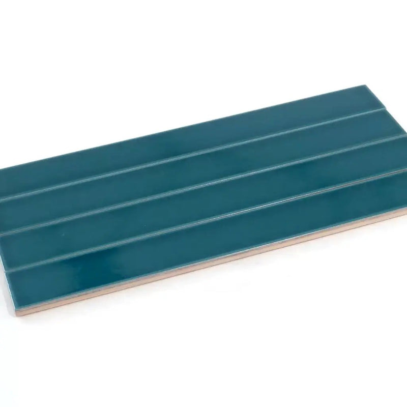 Emerald Petrol Blue 2x16 Glossy Ceramic Subway Tile (50 pack, 10.76 sq ft/case) by Apollo Tile