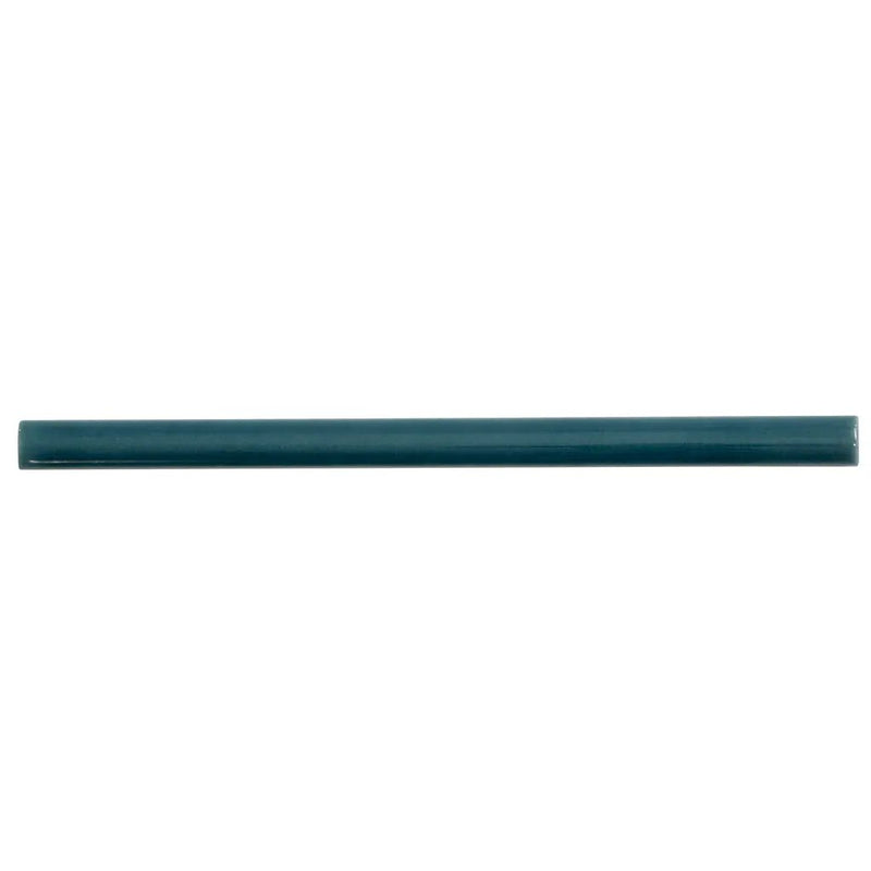 Emerald Petrol Blue 0.5x8 Glossy Ceramic Pencil Tile Trim (10 pack, 0.27 sq ft/case) by Apollo Tile