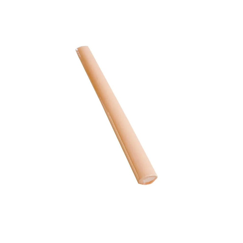 Powder Pink 0.5x8 Glossy Ceramic Pencil Tile Trim (10 pack, 0.27 sq ft/case) by Apollo Tile