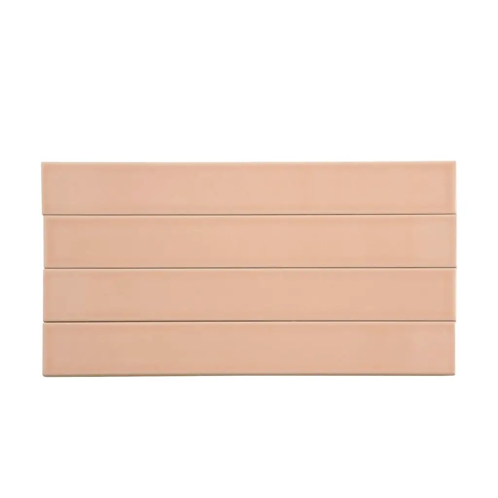 Powder Pink 2x16 Glossy Ceramic Subway Tile (50 pack, 10.76 sq ft/case) by Apollo Tile
