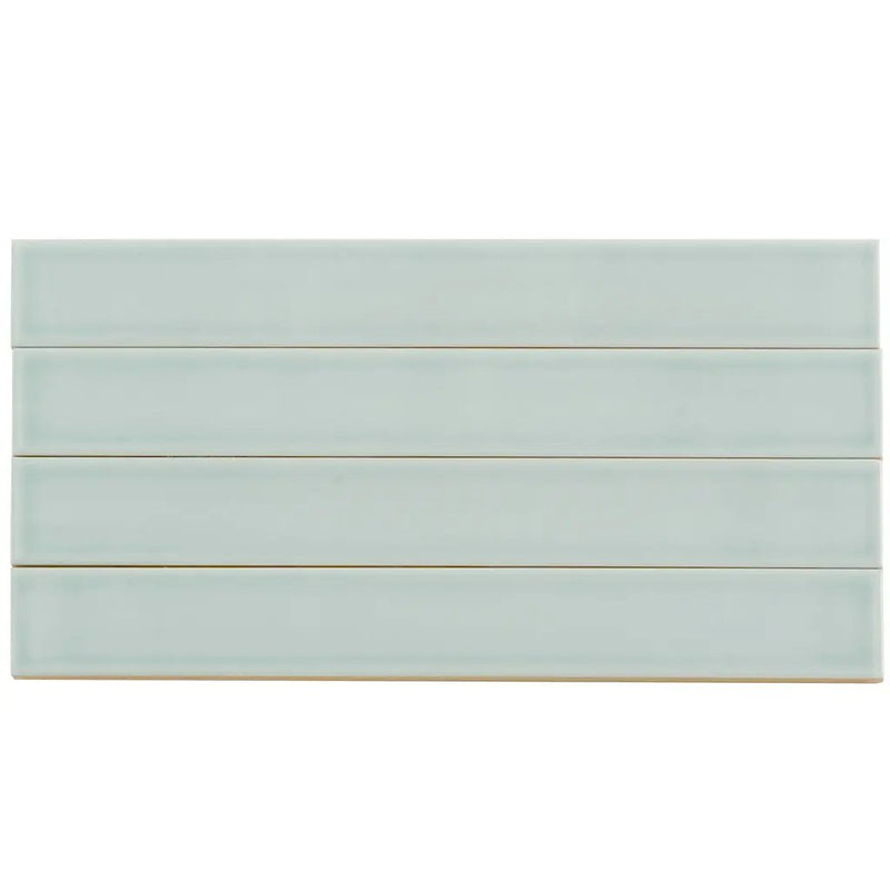 Pastel light Blue 2x16 Glossy Ceramic Subway Tile (50 pack, 10.76 sq ft/case) by Apollo Tile