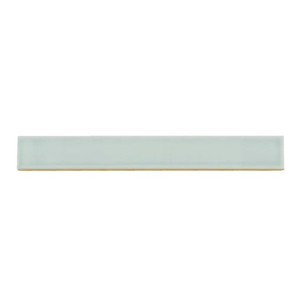 Pastel light Blue 2x16 Glossy Ceramic Subway Tile (50 pack, 10.76 sq ft/case), sample swatch