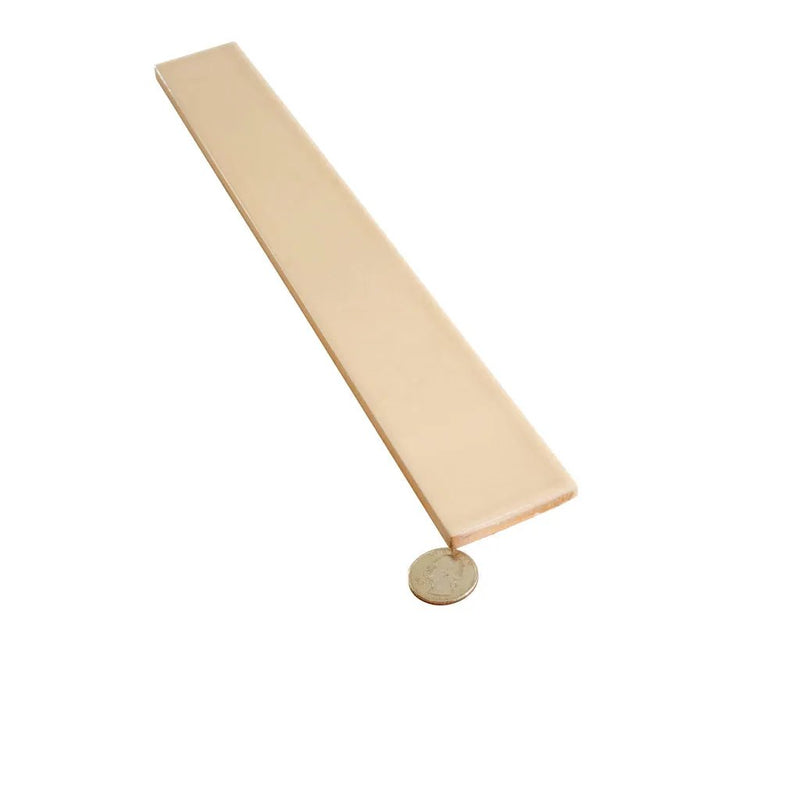 Alabaster Beige 2x16 Glossy Ceramic Subway Tile (50 pack, 10.76 sq ft/case) by Apollo Tile