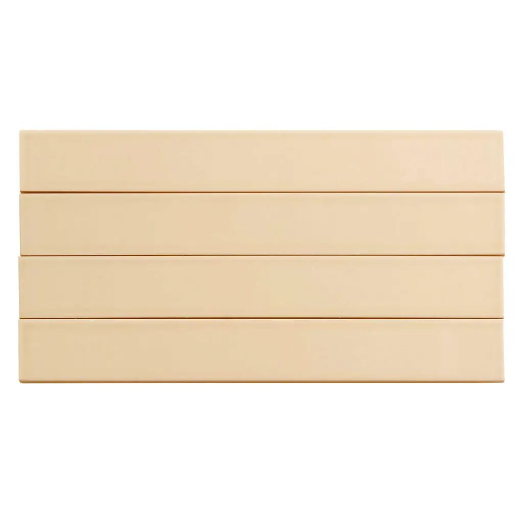 Alabaster Beige 2x16 Glossy Ceramic Subway Tile (50 pack, 10.76 sq ft/case) by Apollo Tile