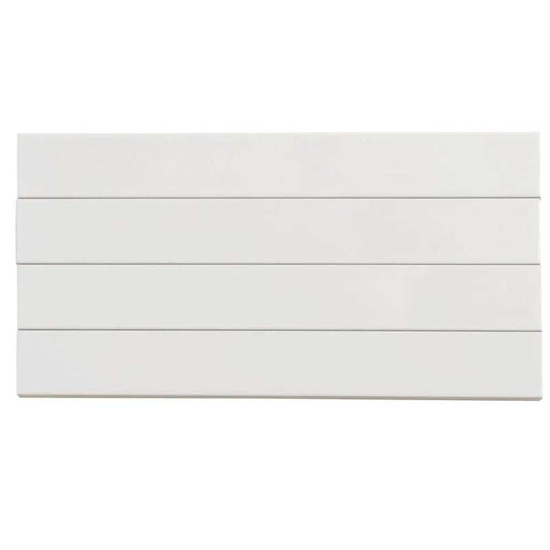 Snow White 2x16 Glossy Ceramic Subway Tile (50 pack, 10.76 sq ft/case) by Apollo Tile
