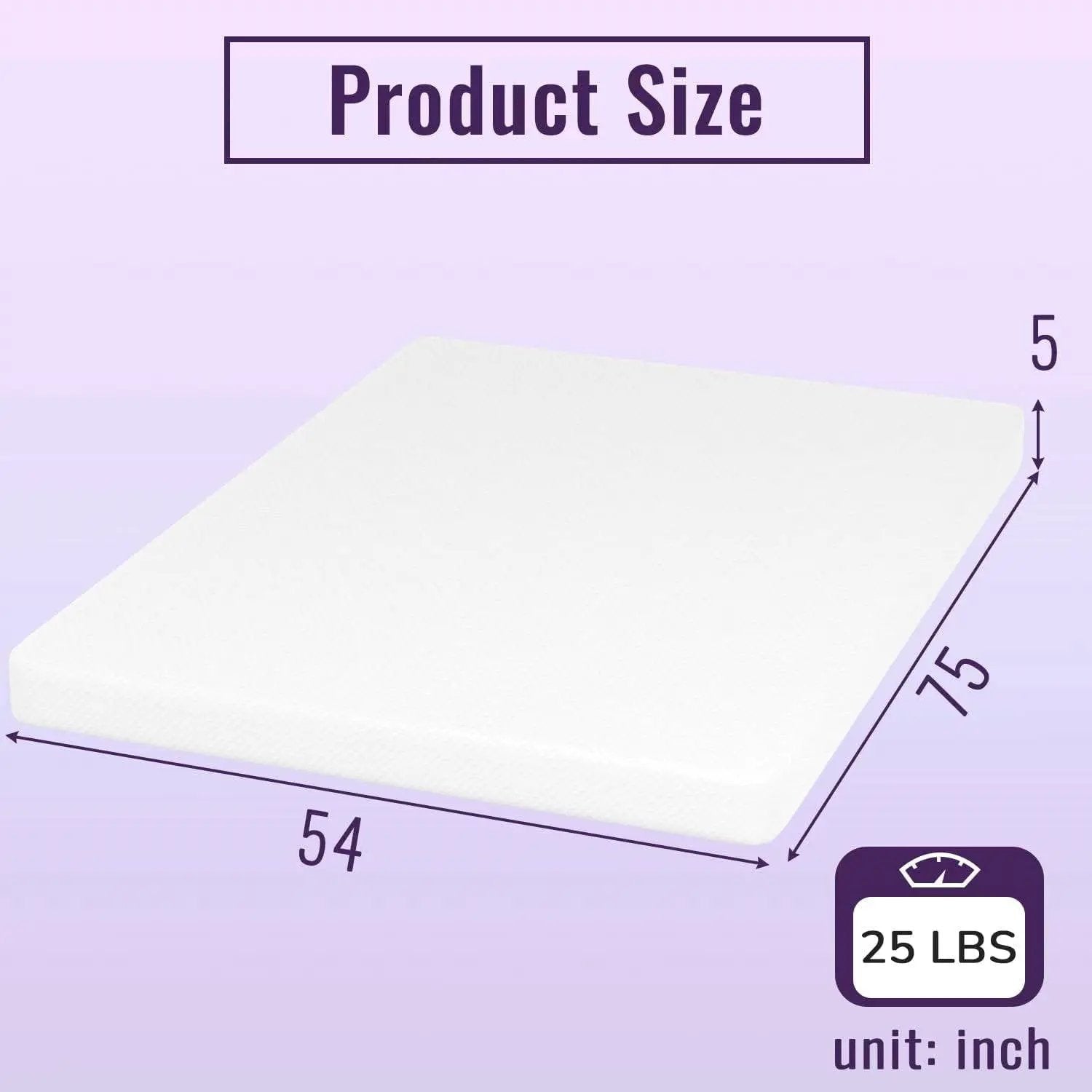 Full size 5-inch Charcoal Infused Memory Foam Mattress with Removable Cover by HomePacific
