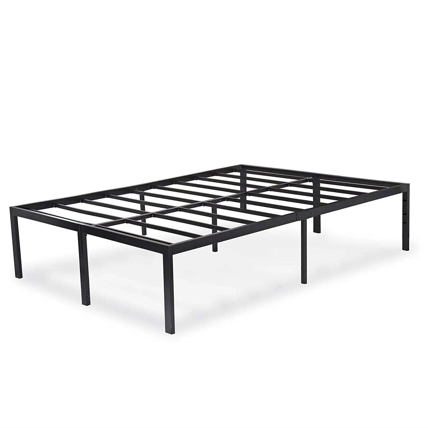 Full 18-inch High Rise Heavy Duty Black Metal Platform Bed Frame by HomePacific