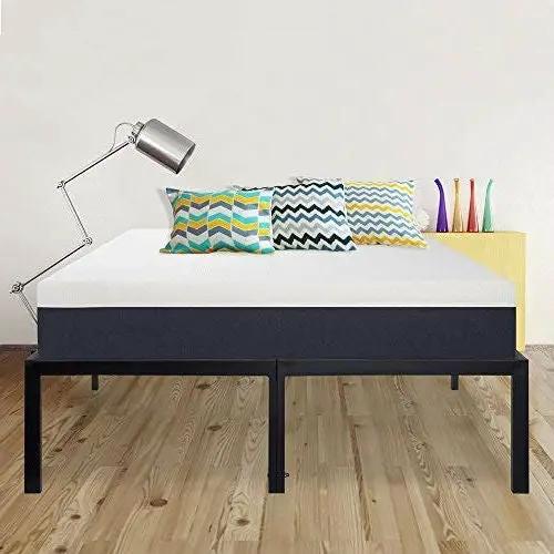 Full 18-inch High Rise Heavy Duty Black Metal Platform Bed Frame by HomePacific