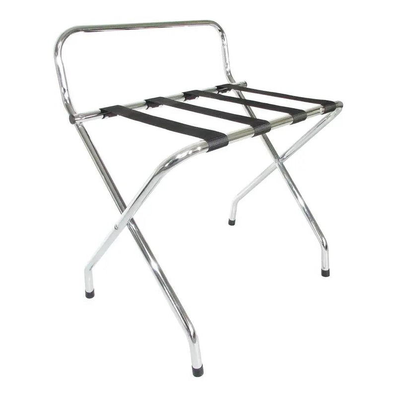 High Back Metal Folding Luggage Rack by HomePacific