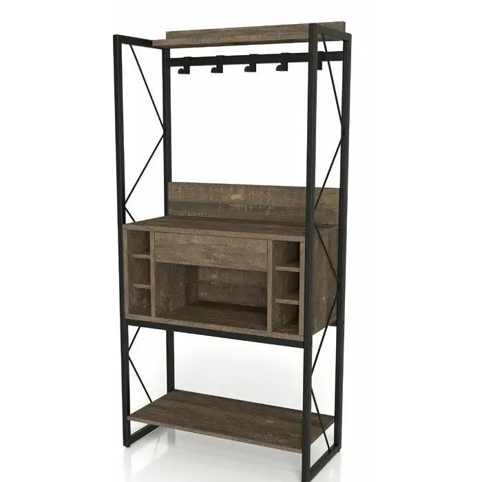 Farmhouse Oak Iron Baker's Wine Storage Rack by HomePacific