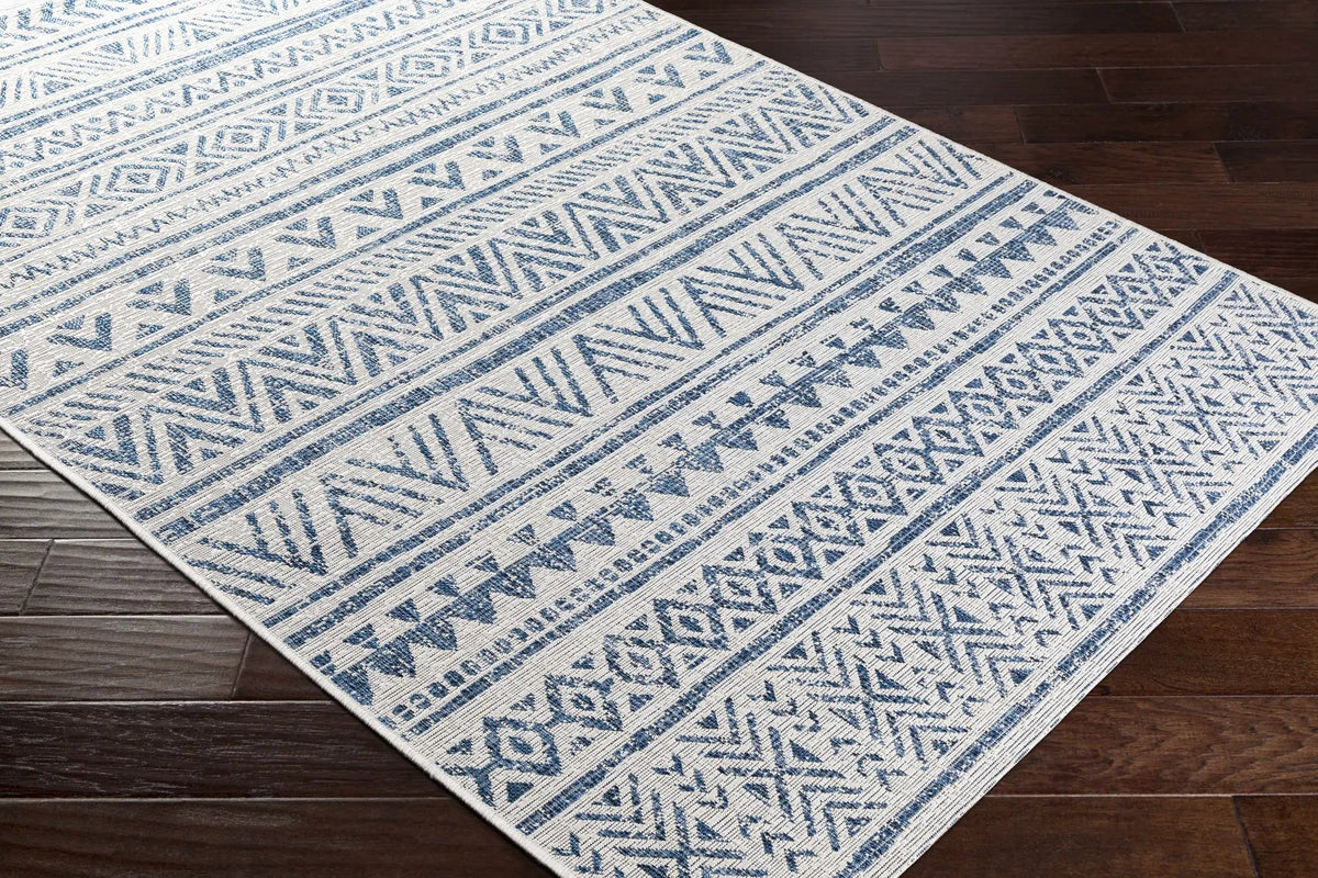 Novato Navy All Over Pattern Performance Outdoor Rug, photo 16 of 17