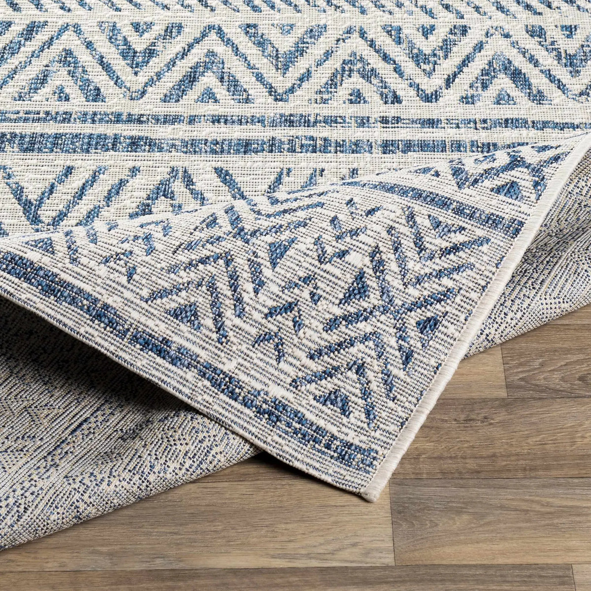 Novato Navy All Over Pattern Performance Outdoor Rug, photo 6 of 17